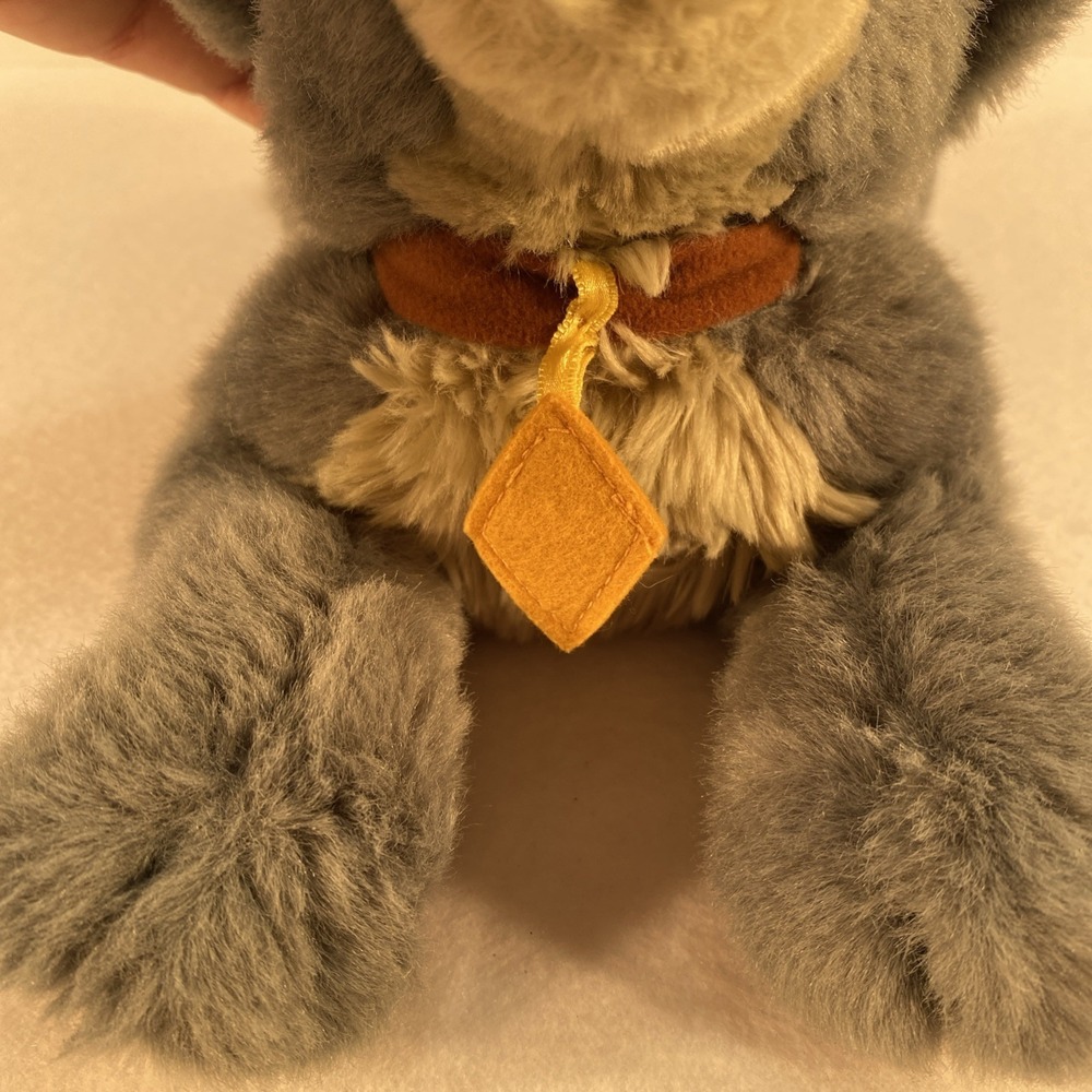 Disney‎ Store Tramp Plush 13" Lady and the Tramp Gray Dog Stuffed Animal Laying - Picture 5 of 12